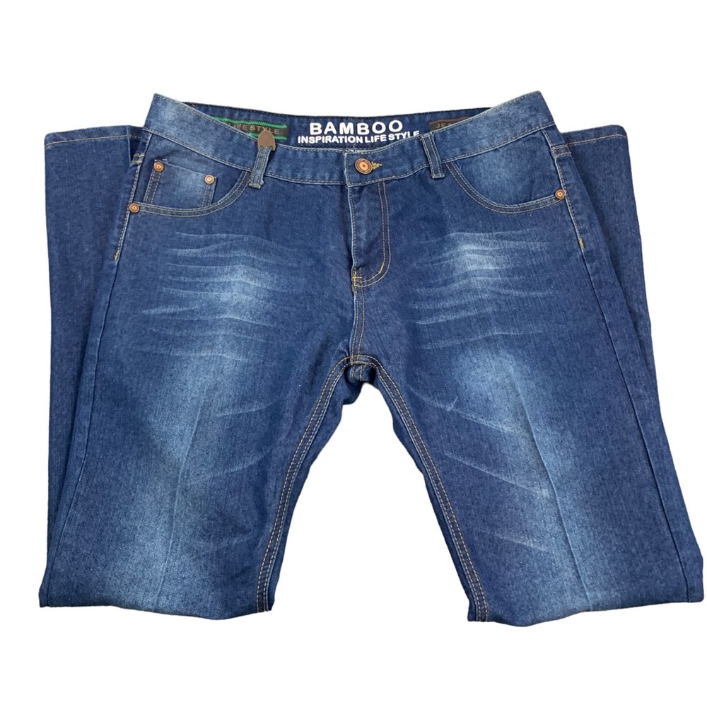 Men’s Jeans Bamboo Inspiration Life Style Denim Jeans Size 36 Straight mid rise
